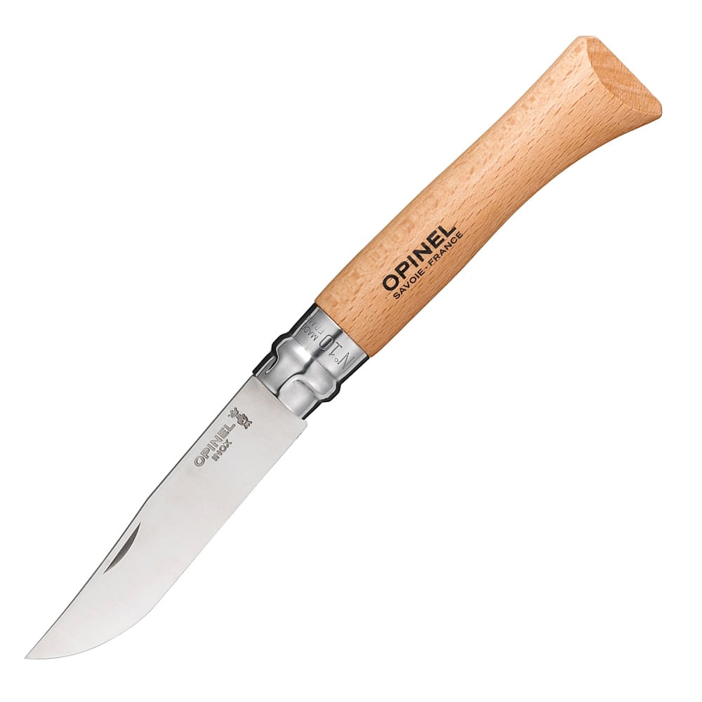 Нож Opinel №10 из нержавеющей стали и рукоятью из бука (001255)