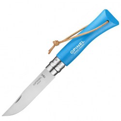 Нож Opinel №7 Trekking из нержавеющей стали, цвет рукояти голубой (002206)